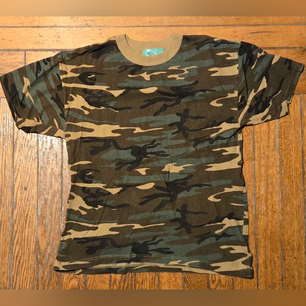 VTG 80s Camouflage Single Stitch T-shirt M